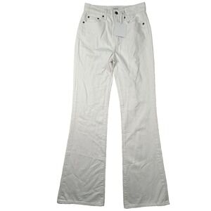Pistola Jeans Womens 24 Stevie High Rise Relaxed Flare‎ Bell Bottom Disco White